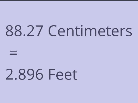 88.27 CM TO FEET