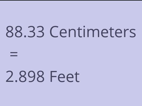 88.33 CM TO FEET