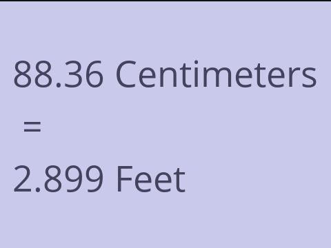 88.36 CM TO FEET