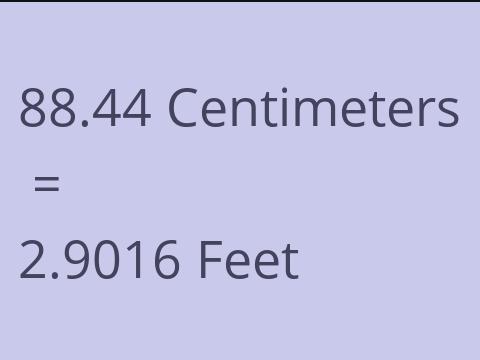 88.44 CM TO FEET