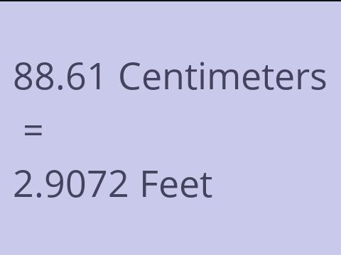 88.61 CM TO FEET