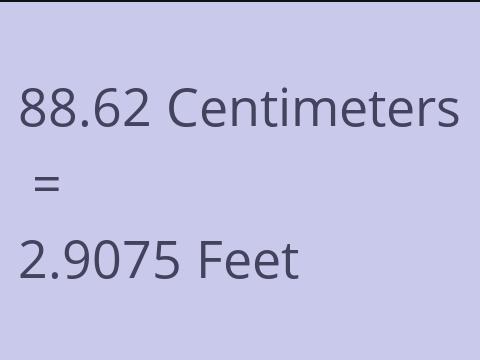 88.62 CM TO FEET