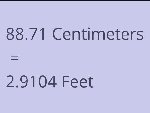 88.71 CM TO FEET