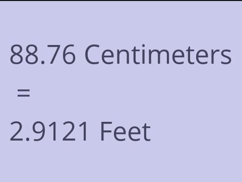 88.76 CM TO FEET