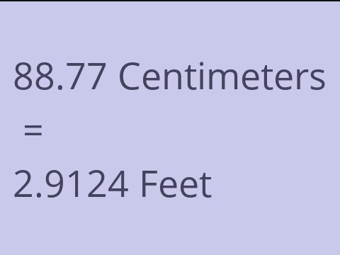 88.77 CM TO FEET