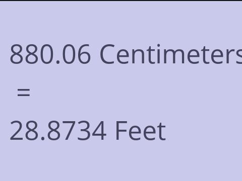 880.06 CM TO FEET