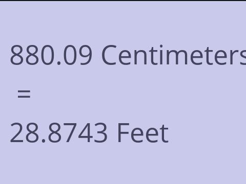 880.09 CM TO FEET