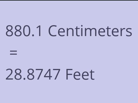 880.1 CM TO FEET