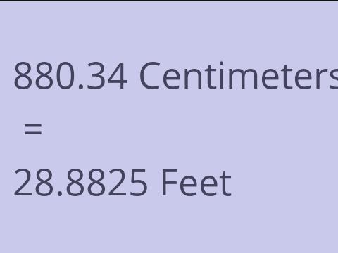 880.34 CM TO FEET