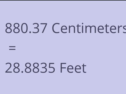 880.37 CM TO FEET