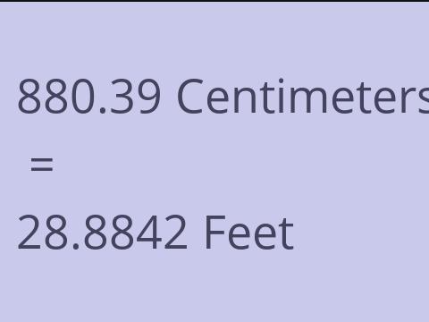 880.39 CM TO FEET