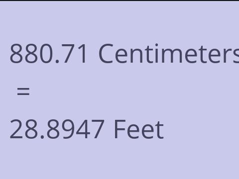 880.71 CM TO FEET