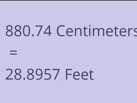 880.74 CM TO FEET