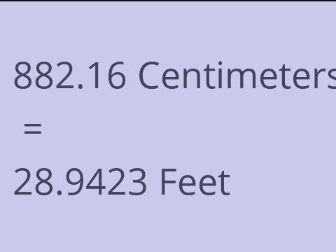 882.16 CM TO FEET