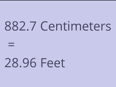 882.7 CM TO FEET