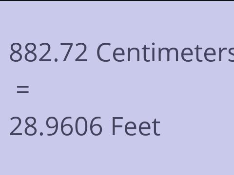 882.72 CM TO FEET