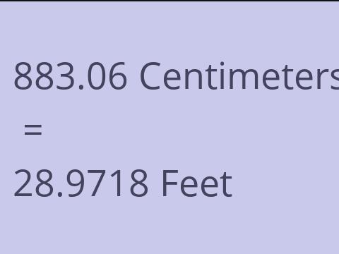 883.06 CM TO FEET