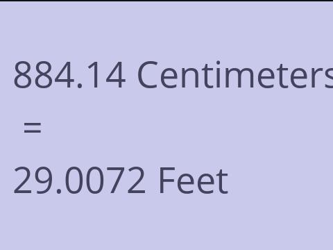 884.14 CM TO FEET