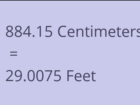 884.15 CM TO FEET