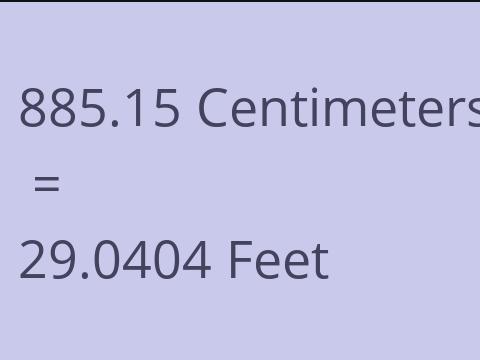 885.15 CM TO FEET