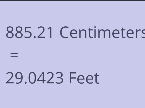 885.21 CM TO FEET