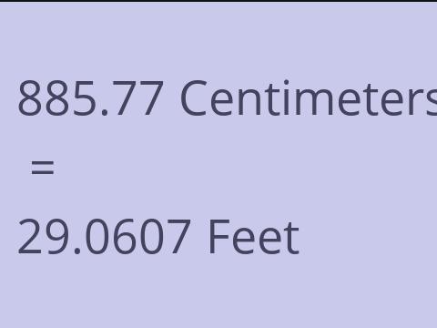 885.77 CM TO FEET