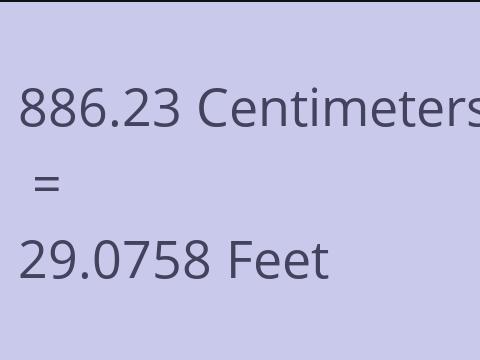 886.23 CM TO FEET