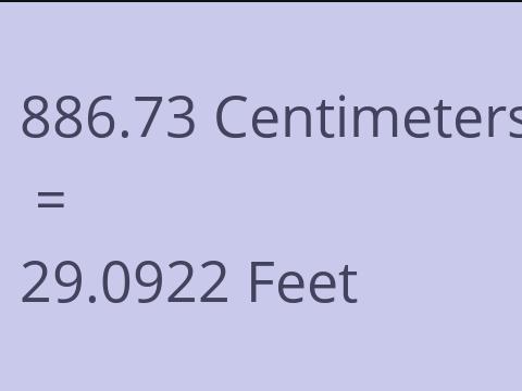 886.73 CM TO FEET