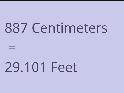 887 CM TO FEET