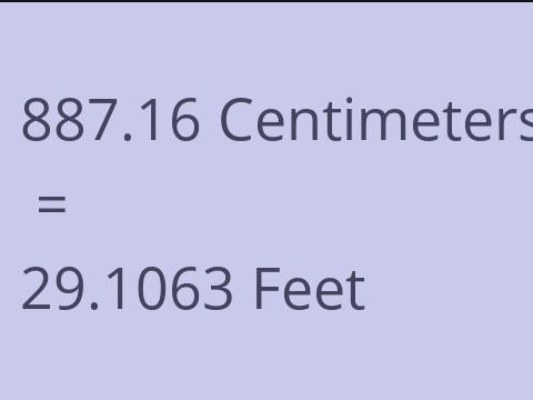 887.16 CM TO FEET