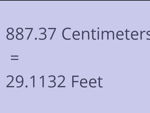 887.37 CM TO FEET