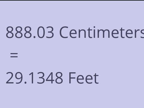 888.03 CM TO FEET