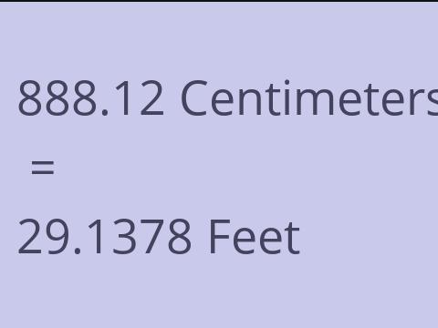 888.12 CM TO FEET