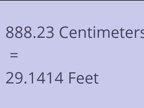 888.23 CM TO FEET