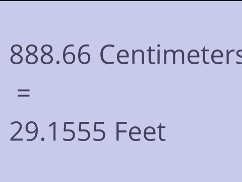 888.66 CM TO FEET