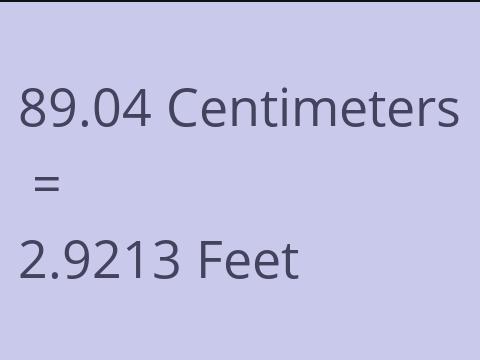 89.04 CM TO FEET