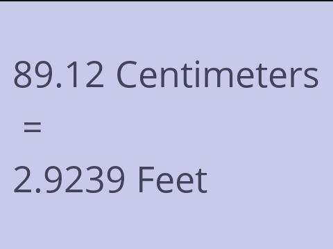 89.12 CM TO FEET