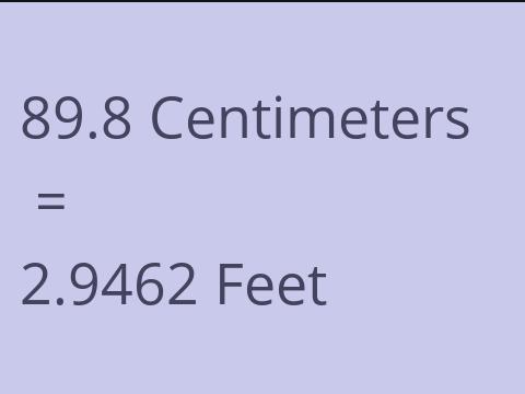 89.8 CM TO FEET