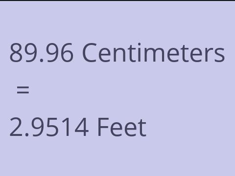 89.96 CM TO FEET