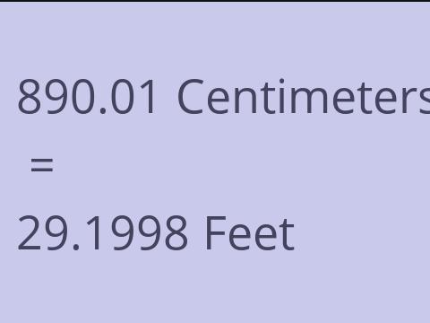 890.01 CM TO FEET