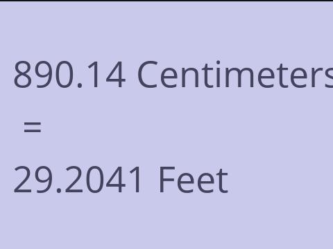 890.14 CM TO FEET