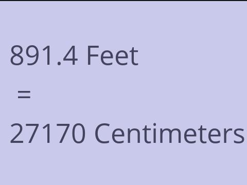 891.4 FEET TO CM