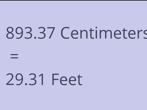 893.37 CM TO FEET