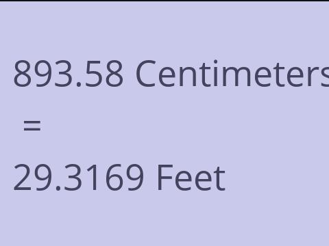 893.58 CM TO FEET