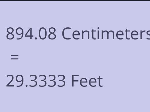 894.08 CM TO FEET