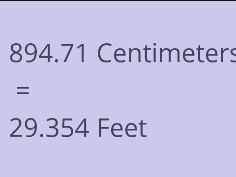 894.71 CM TO FEET