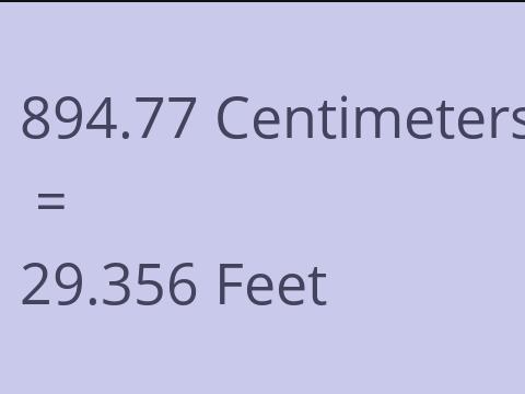 894.77 CM TO FEET