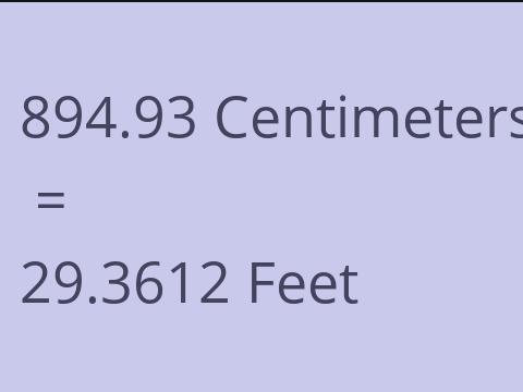 894.93 CM TO FEET