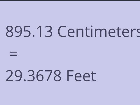 895.13 CM TO FEET