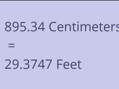 895.34 CM TO FEET